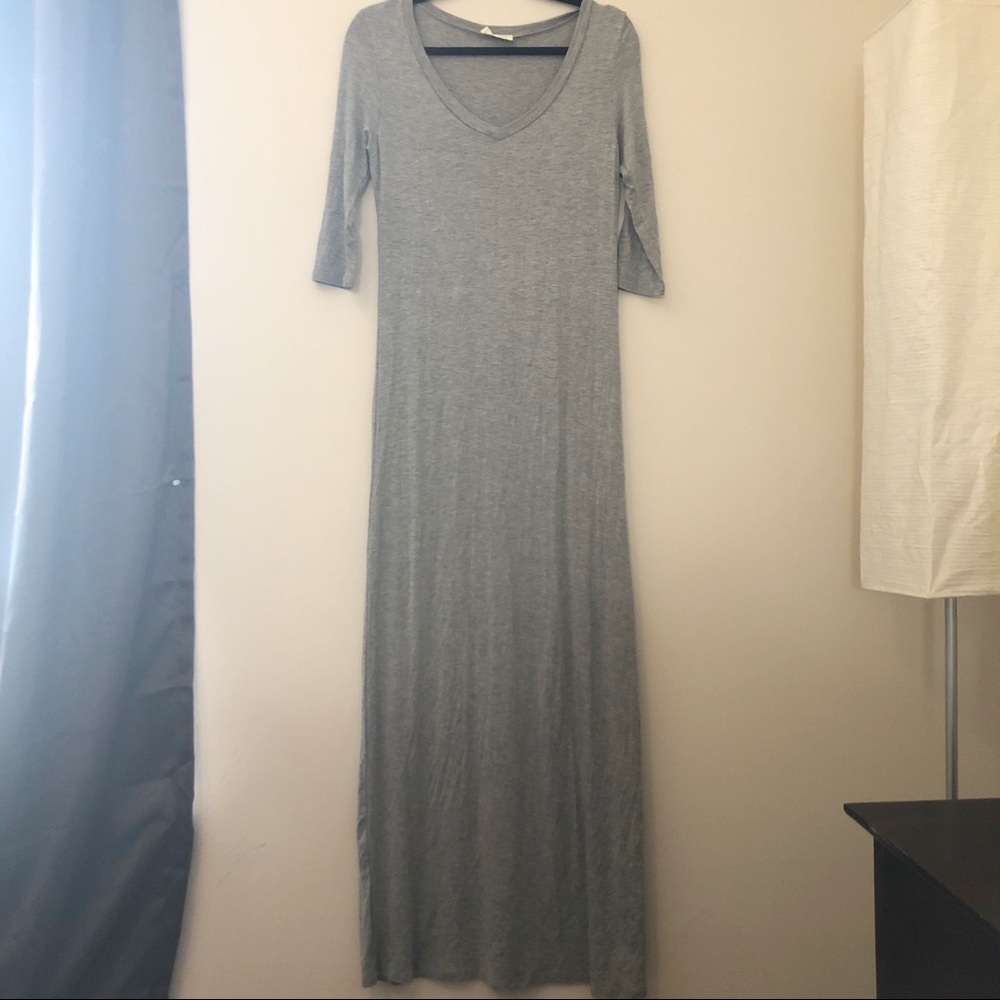 Corner Gray Knit Maxi Dress Size S